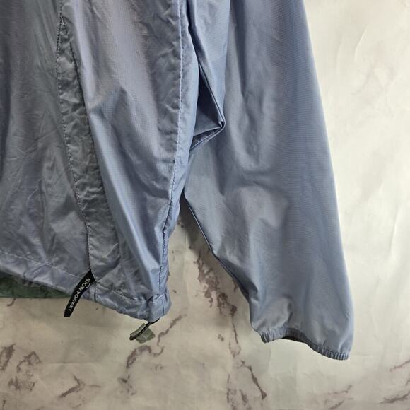 The North Face Jacket Womens Medium Blue Black Zip Running Windbreaker - Picture 4 of 10